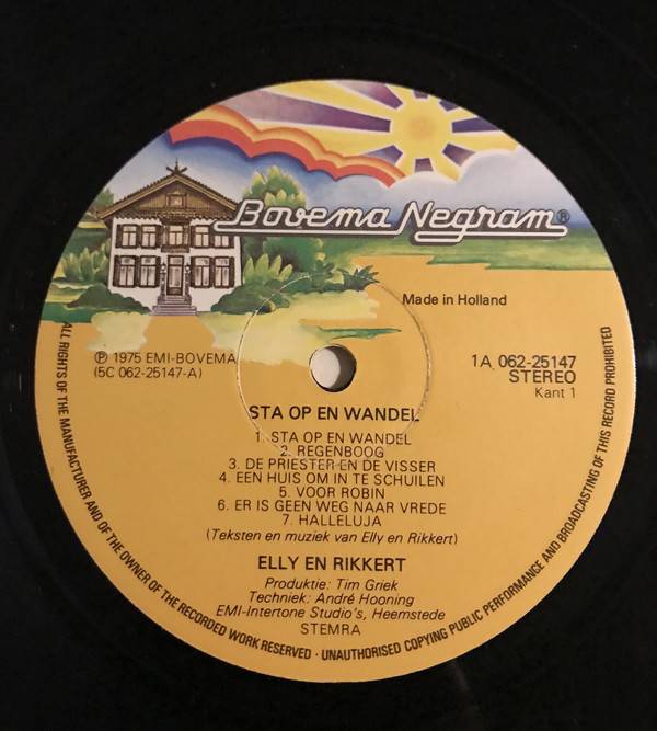 Elly and Rikkert Sta Op En Wandel : LP Label A